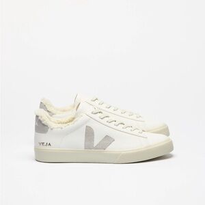 Veja campo winter leather Women's extra white and light Gray Sneakers